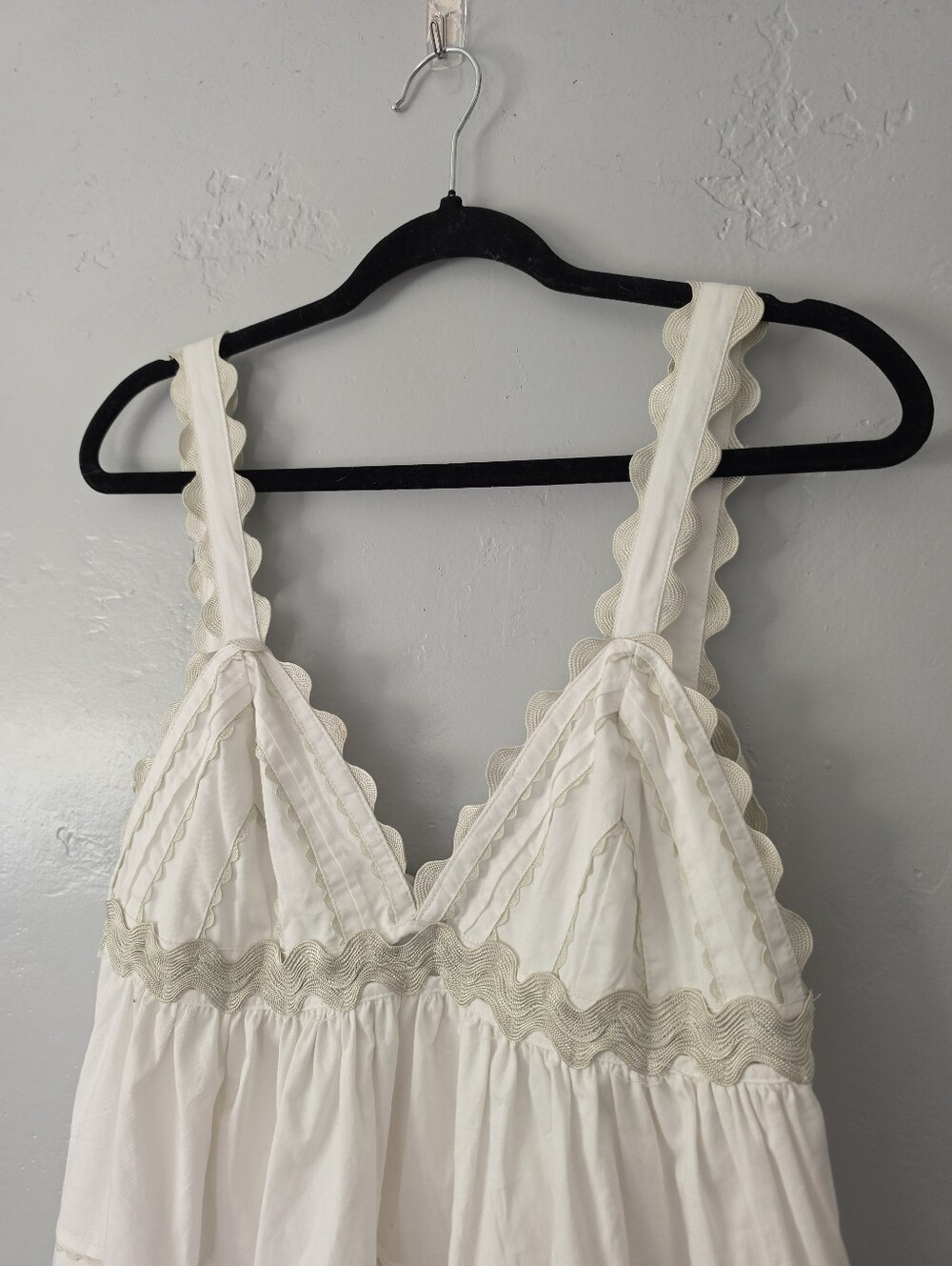Sofie The Label Ric Rac Cream Tiered Eyelet Midi Dress Medium - Picture 5 of 10
